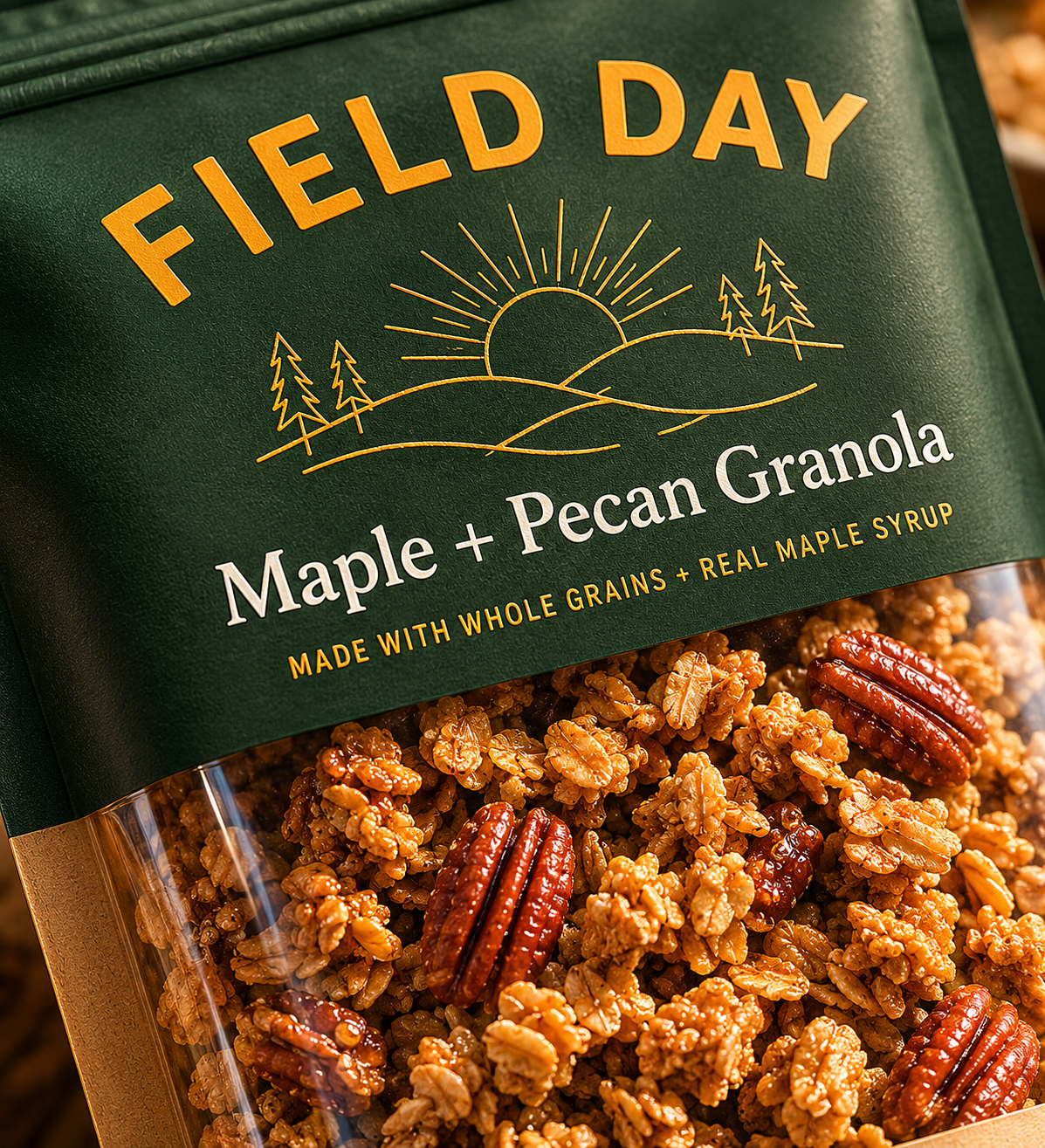 Field Day granola close-up detail shot